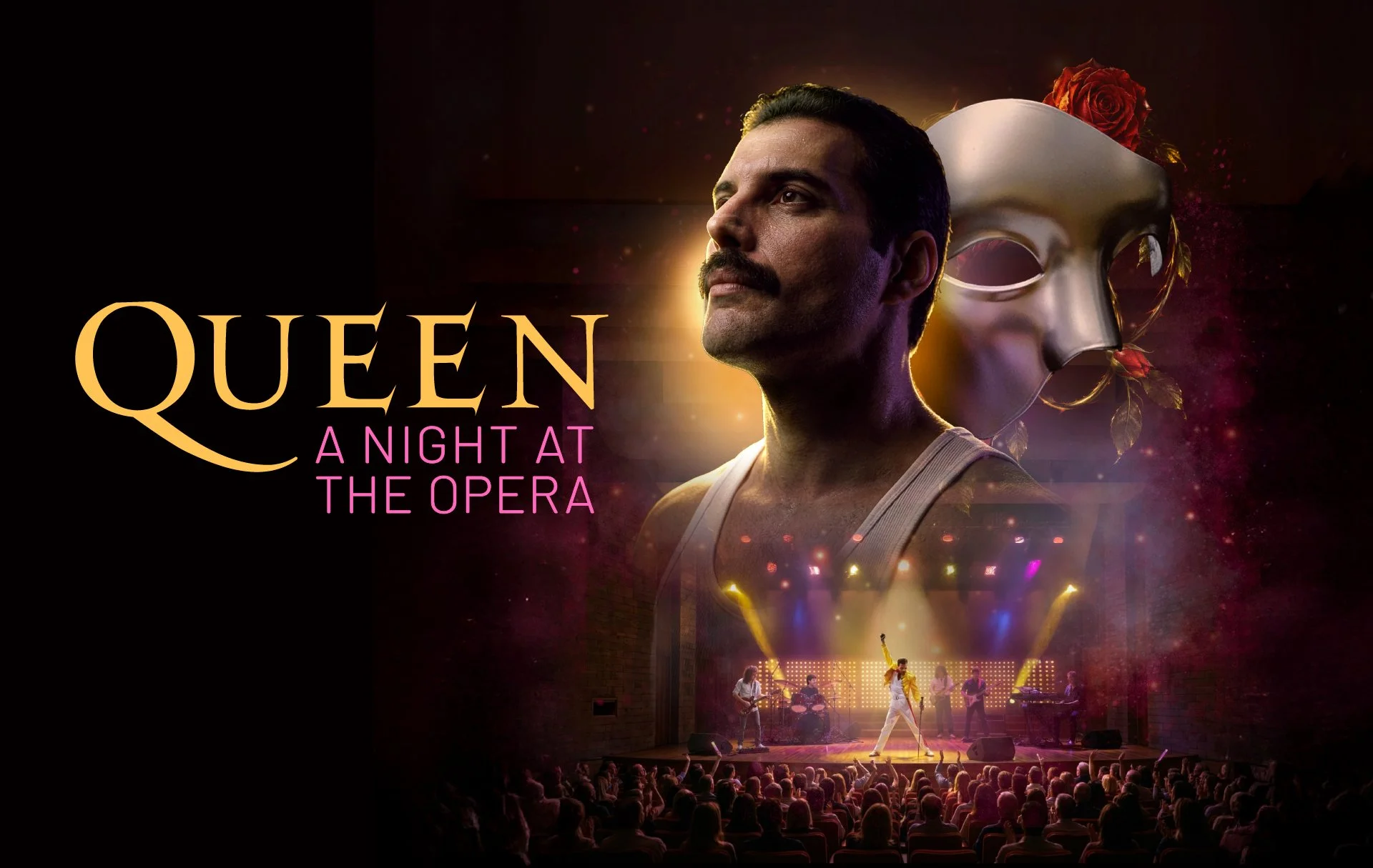 La Casa de la Música presenta QUEEN - A NIGHT AT THE OPERA, la noche en que el rock se vistió de ópera, un espectáculo inmersivo que fusiona música en vivo, teatro y narrativa audiovisual para redefinir el legado de la legendaria banda. E