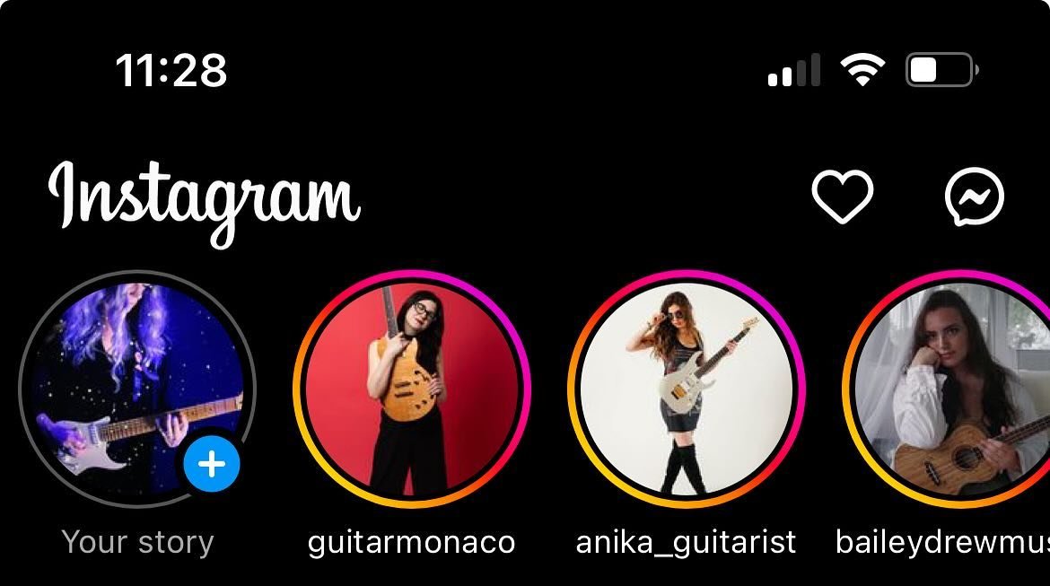 Look at the amazing guitar power at the top of my Instagram feed! 🎸❤️