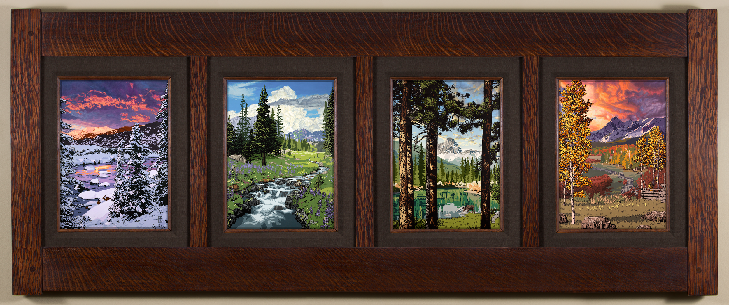 Illustrious Seasonal Splendor - Java Brown Liner - Horizontal