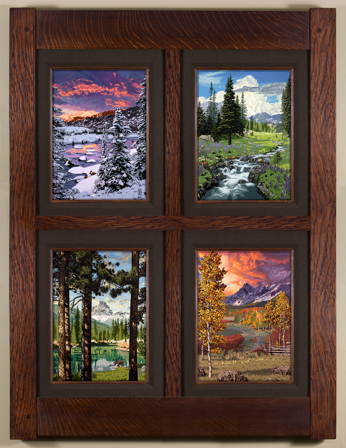 Illustrious Seasonal Splendor - Java Brown Liner - Vertical