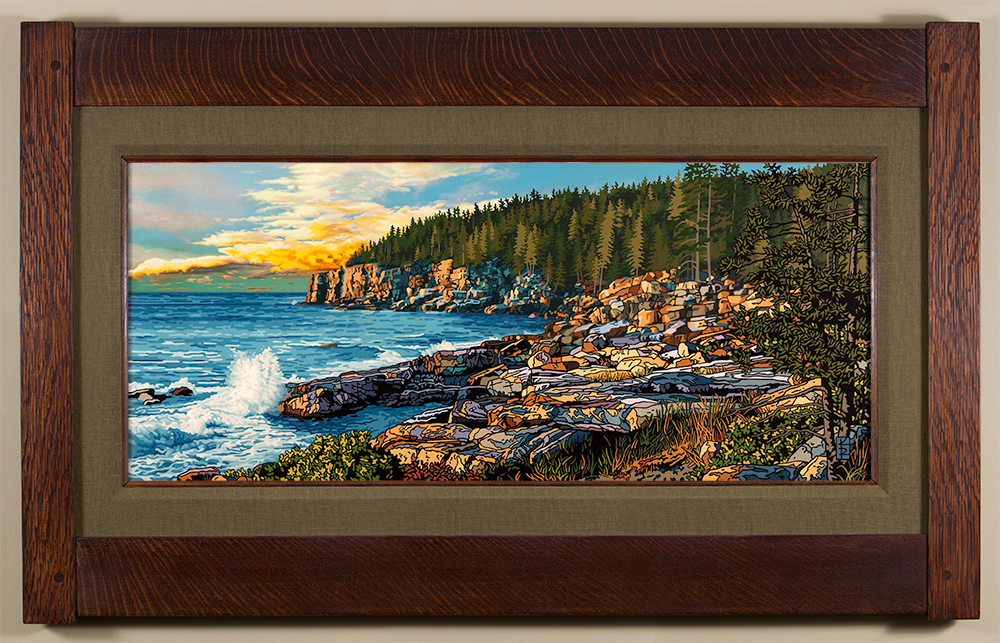 Rocky Acadia Coast - Seaweed Green Liner