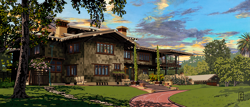 Historic Gamble House — Keith Rust Illustration