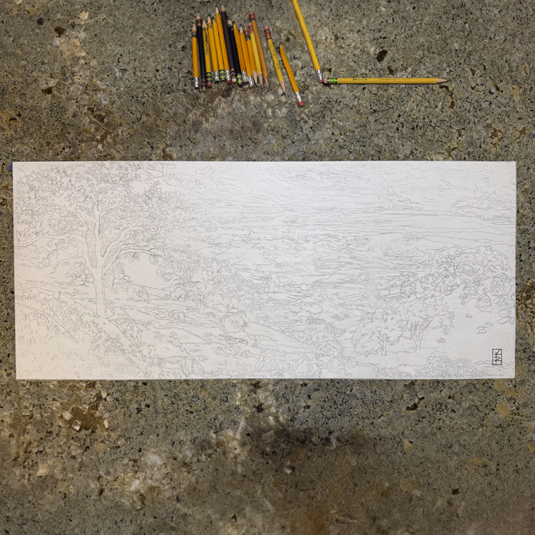 From Concept to Drawing: Rolling Rocky Hillside Takes Shape