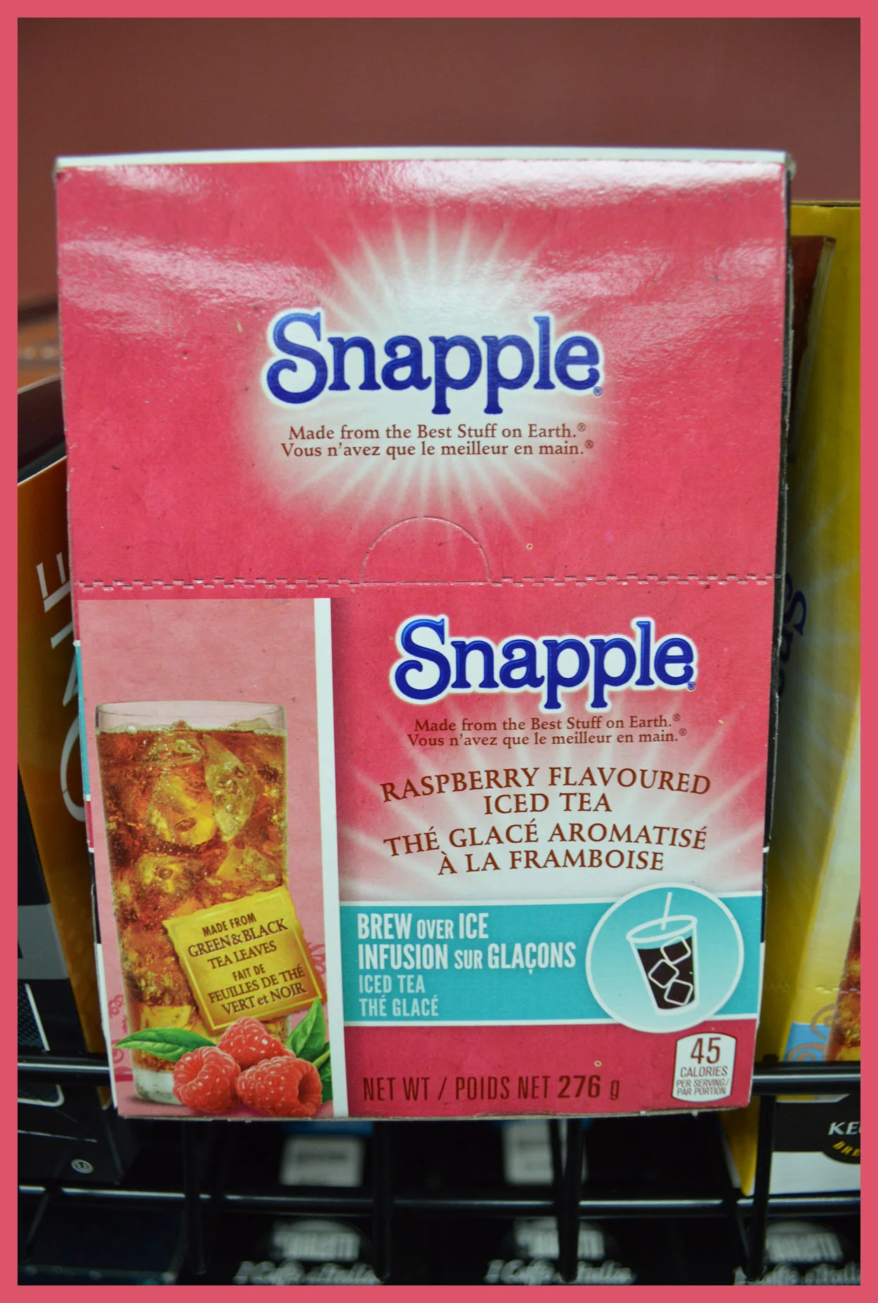 New flavour! Snapple raspberry flavoured iced tea