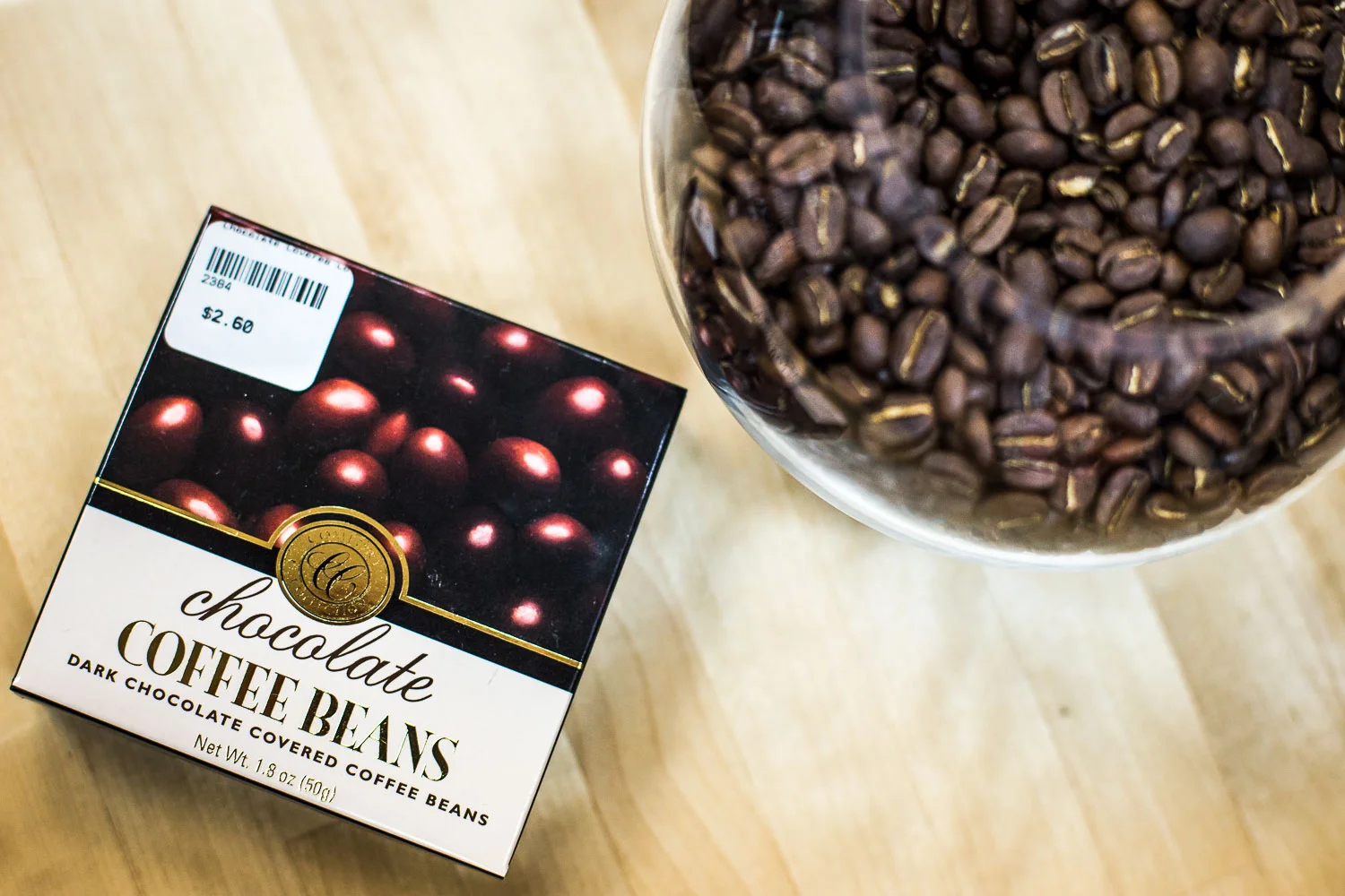 A delicious treat for the coffee lover with a sweet tooth, chocolate covered coffee beans. 