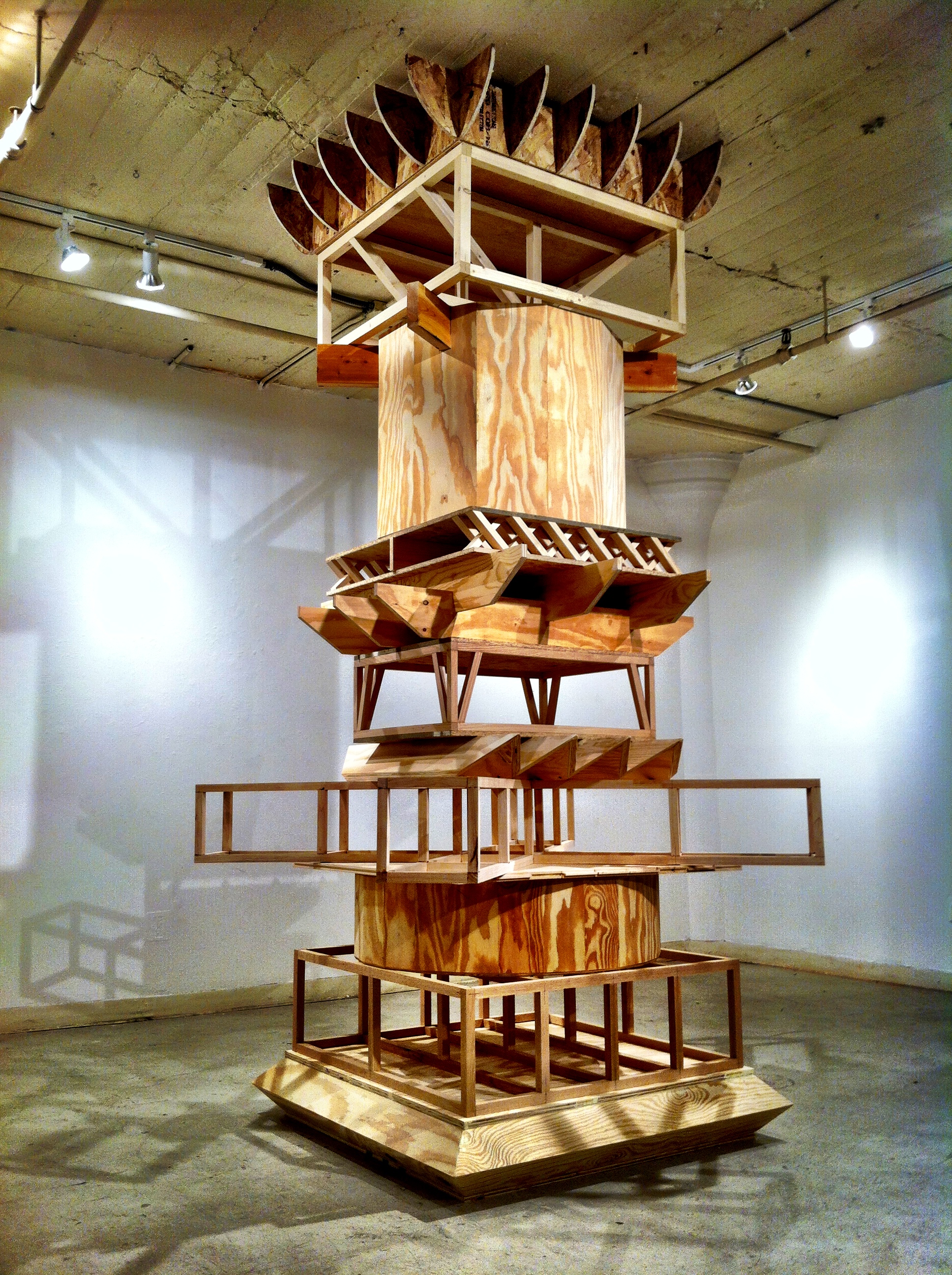                 Column,  2014, Red Oak, Plywood, Pine, Maple, O.S.B  Dimension Variable 
