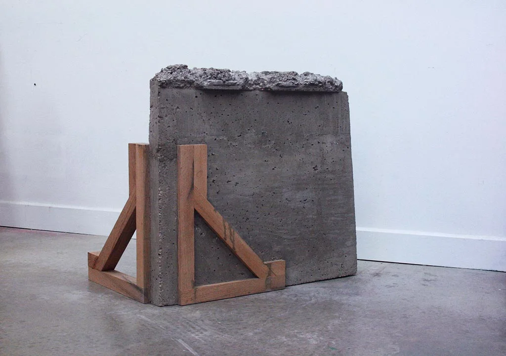 Untitled, Red Oak, Concrete, Wire 18" x 28" x 24"