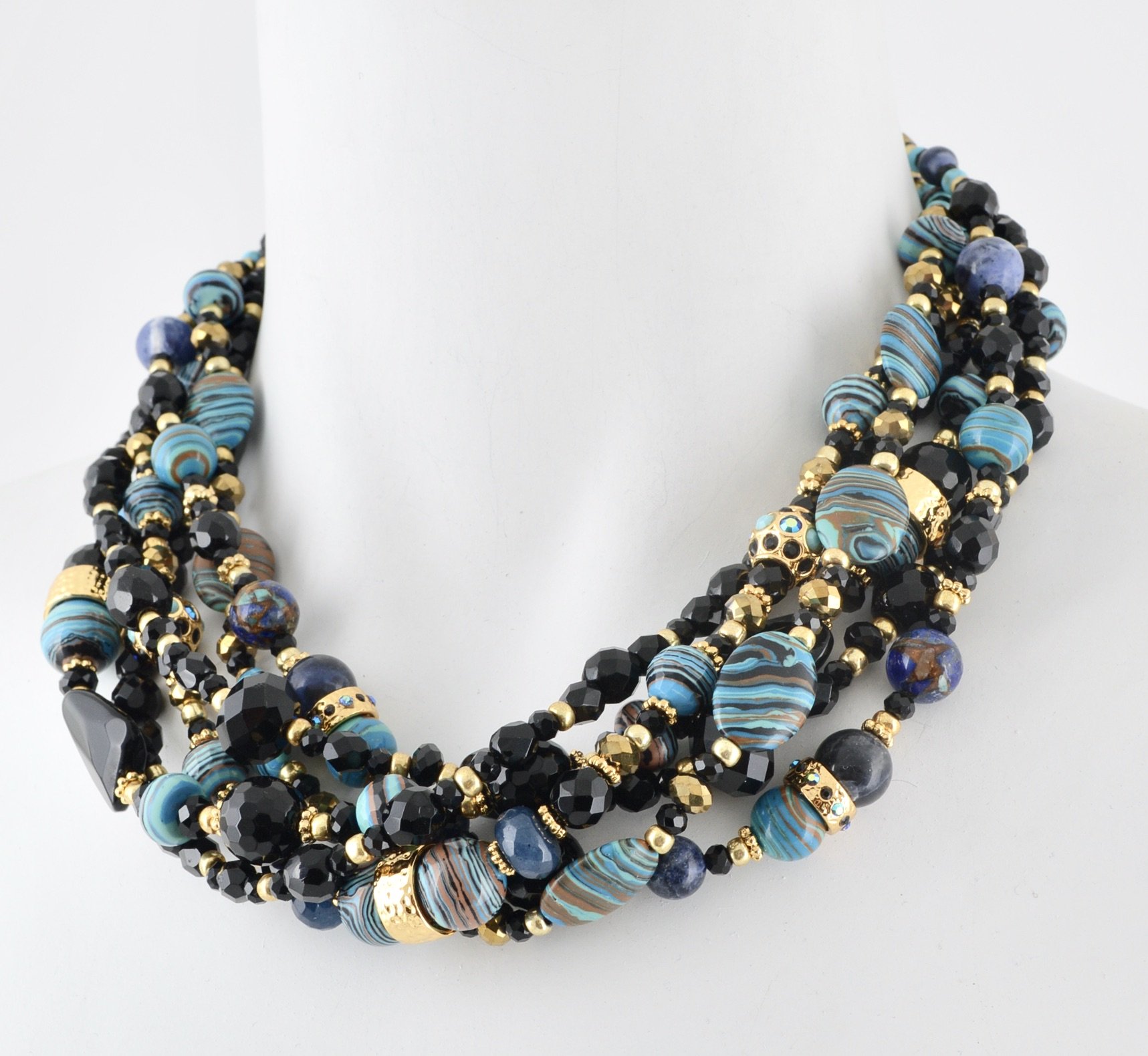 Black Beaded Twist Necklace - One Of A Kind – DearBritt Jewelry Designs