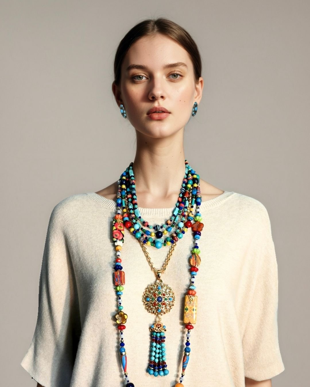 Multi color bright bib,long neck and pendant with earringsjpg.jpeg
