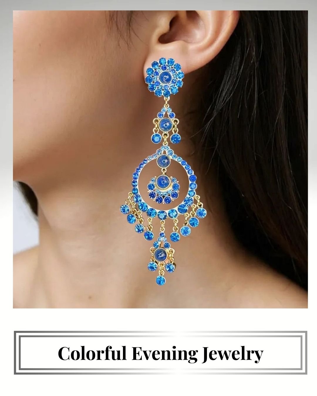 colorful jewelry-blue chandelier ear on model.jpeg