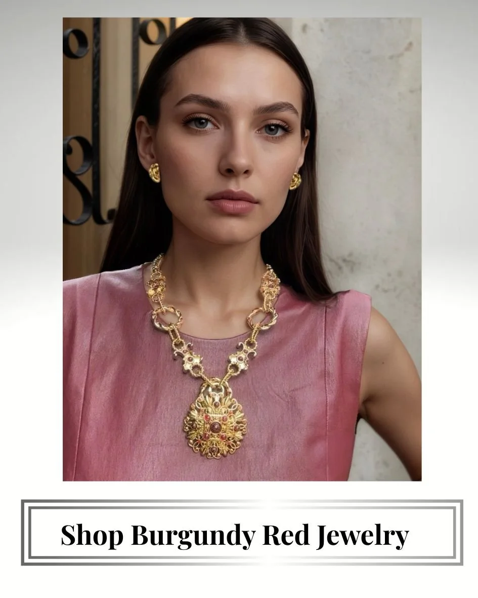 shop burgundy chain necklace on model.jpg