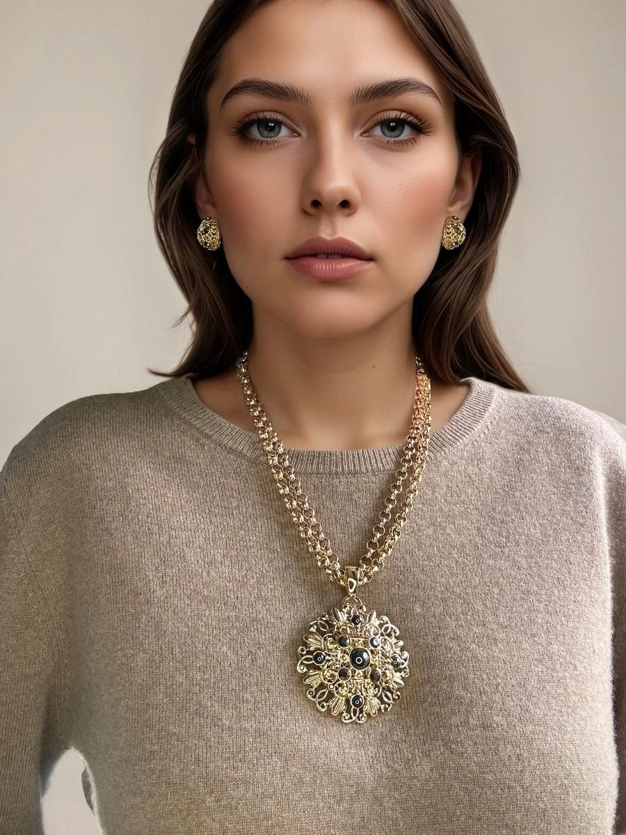 gold hematite pendant necklace.jpeg