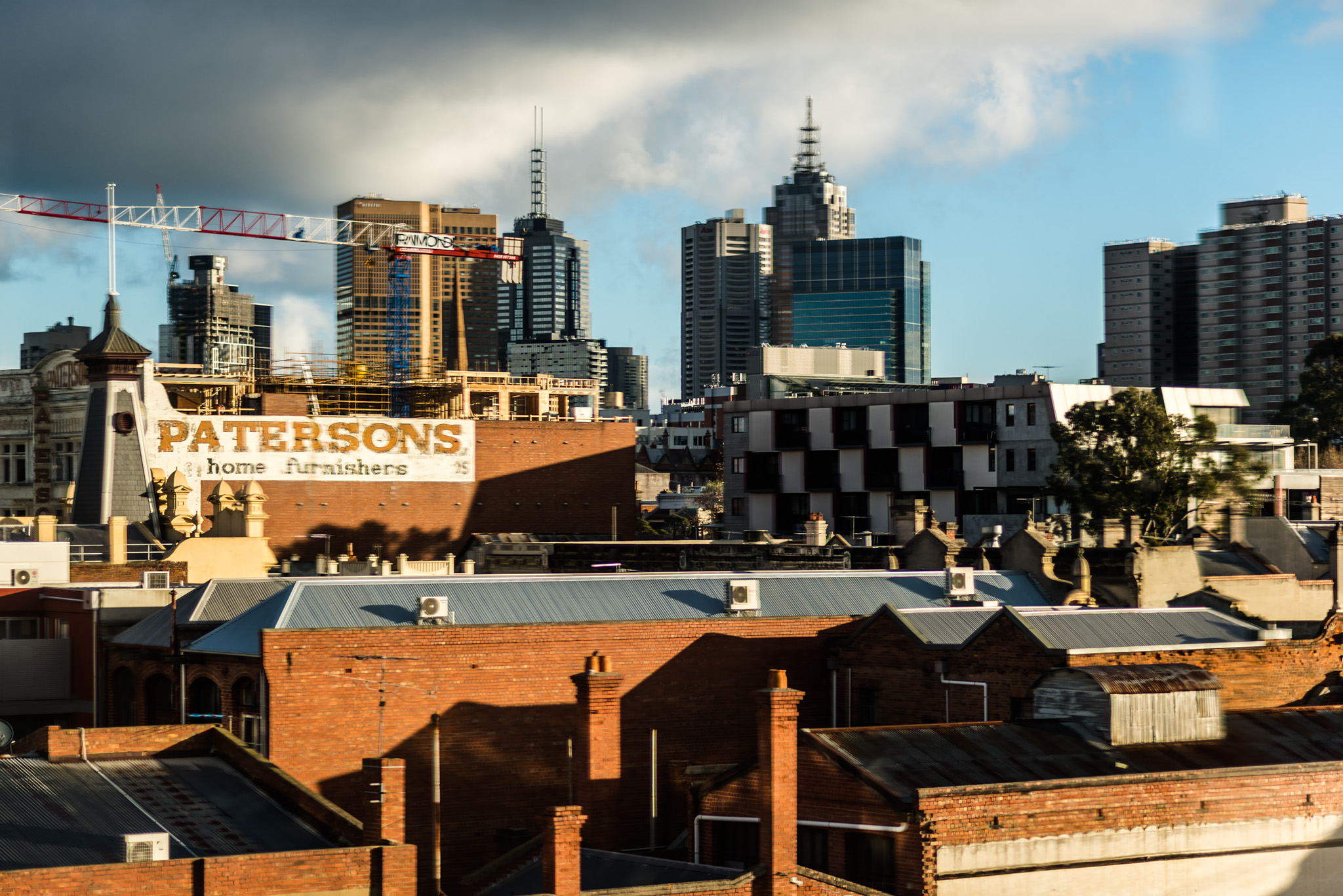 View from the apartment warped by the heater. Melbourne © Daniel Purvis 2016