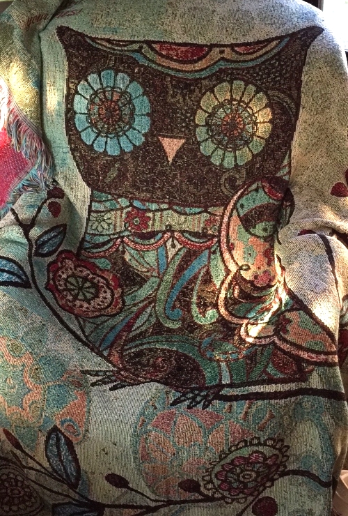 My beautiful cozy throw. Matches the decor in The Winster perfectly!