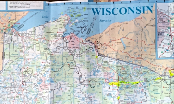 By the end of the day, the trusty map looked like this