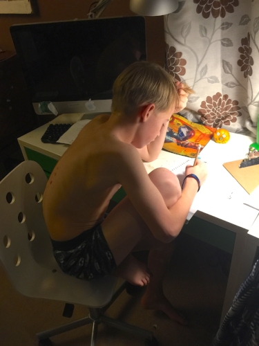 In the evening, there is homework to do...