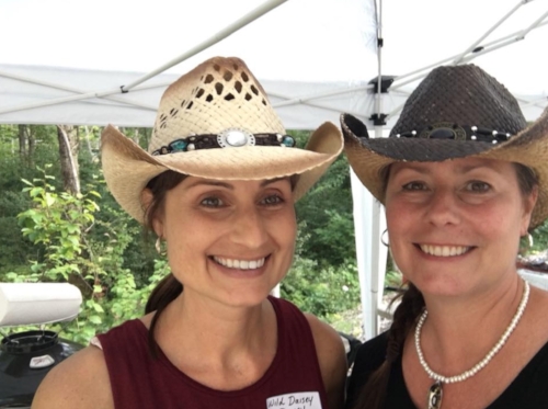 Here's our hostess, Michelle, with her sister-sister, Kari Doiron