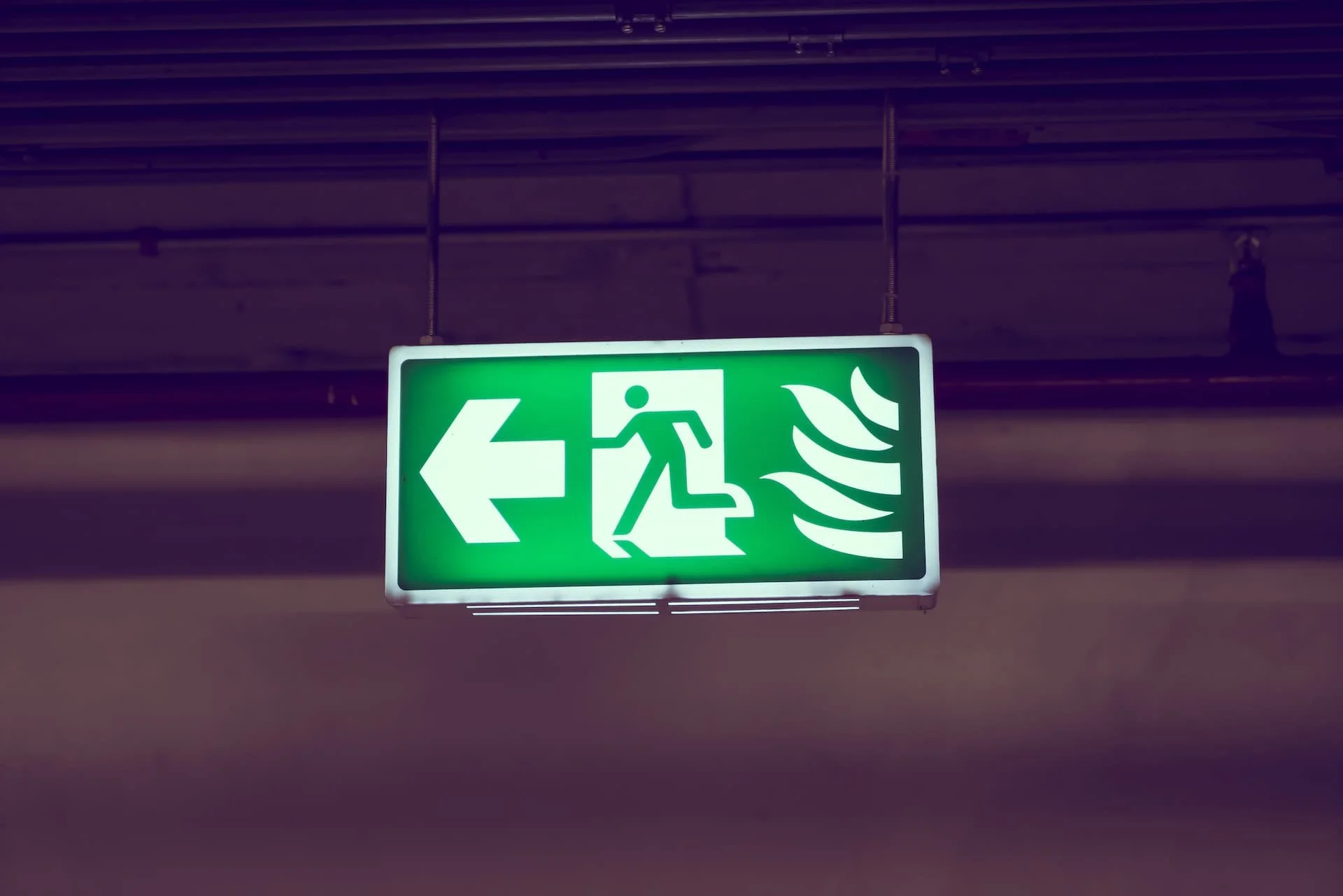 Image of a fire exit sign