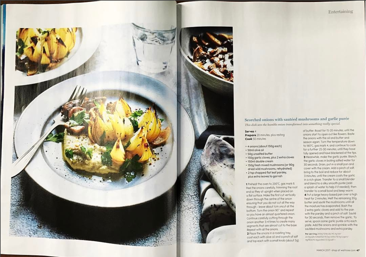 @BotanicalInks bundle dyed silk napkin in Waitrose Magazine, March 2017