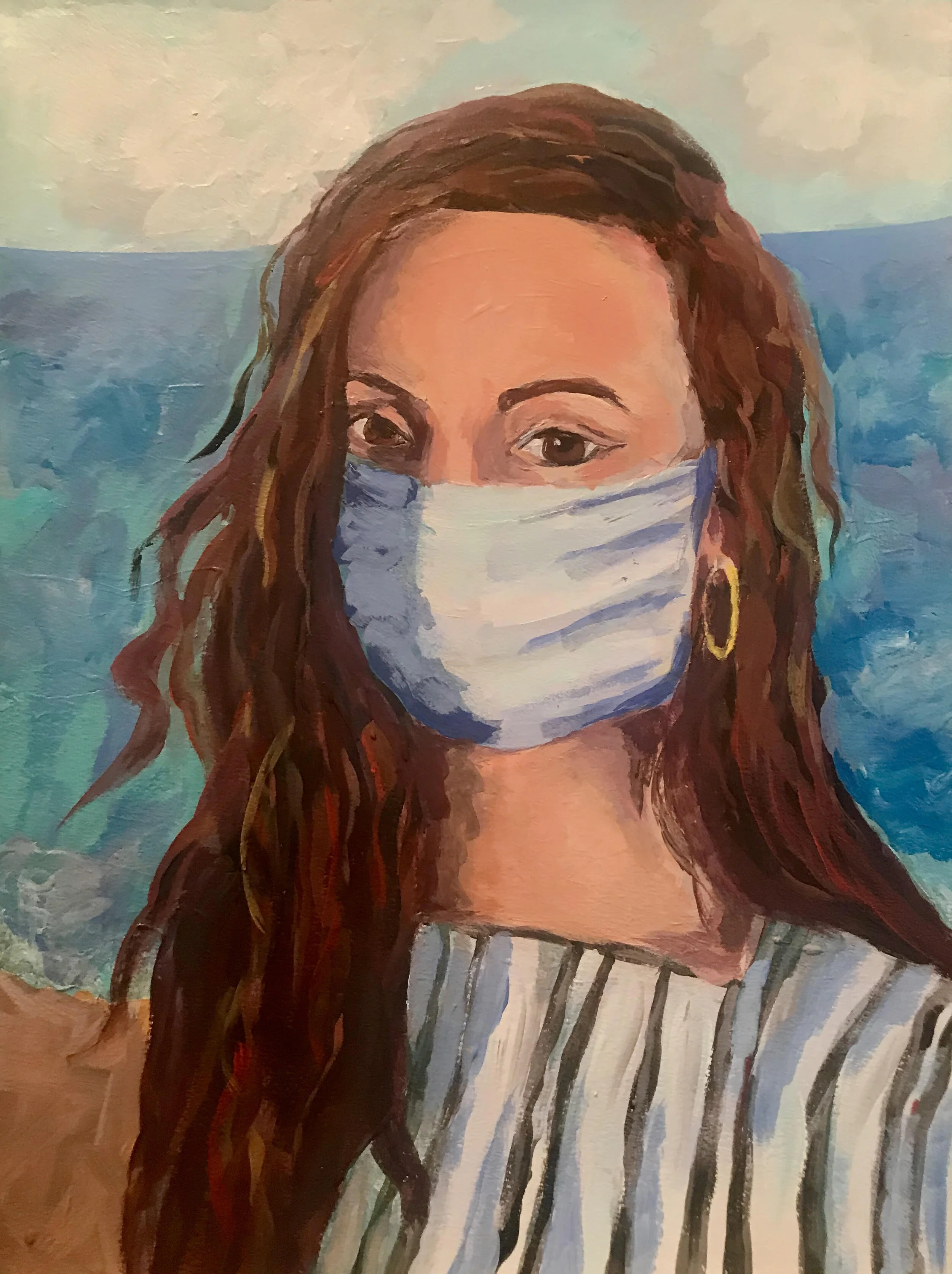 Los Angeles 2, 2020, acrylic on paper, Ht. 24" x w. 16"