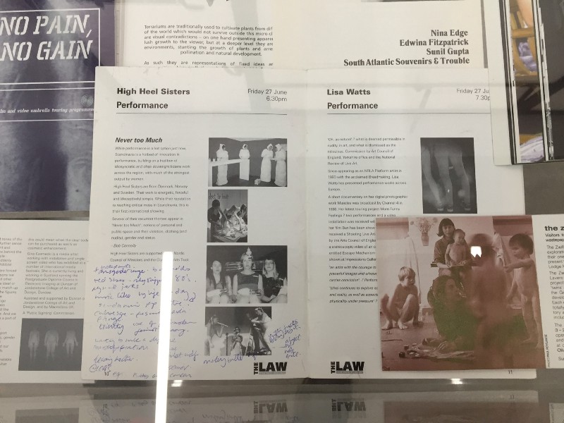 Archival Vitrine at the ReROOTED exhibition Hull 2017
