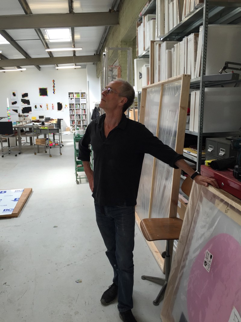 David Batchelor in his studio