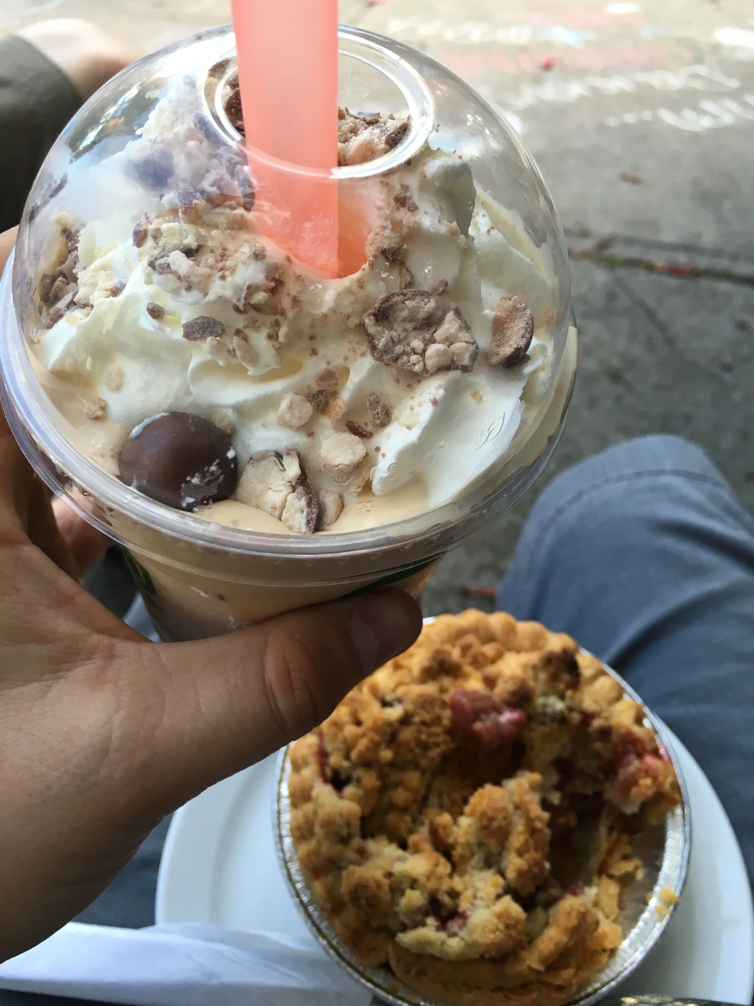 Bean and Baker's famous malt shake and strawberry rhubarb pie for the post shred cool down! Photo - Rob DeFreitas 