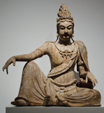 The Quan Yin Cycle | Tales of the Buddhist Goddess of Mercy, from before her incarnation as a young princess through death and transformation into the goddess. Also known as Kwan Yin or Guanyin. She is often revered by Toaists as immortal (told in 6-8 stories). Image: Guanyin statue in Water Moon pose (11th Century Liao China). From Metropolitan Museum of Art, NYC. Public domain via Wikimedia Commons.