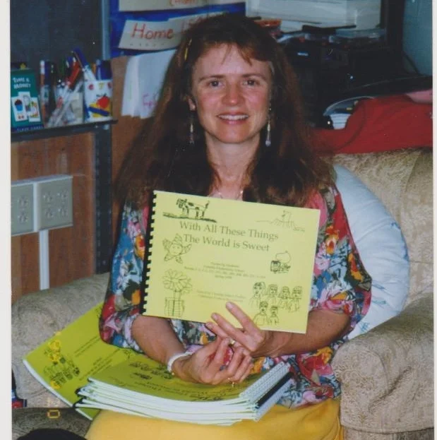 During poetry residency at Cabrillo Elementary, 1996.