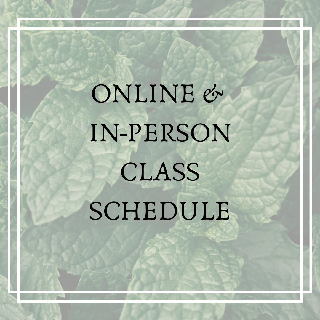 Online and In Person Class Schedule