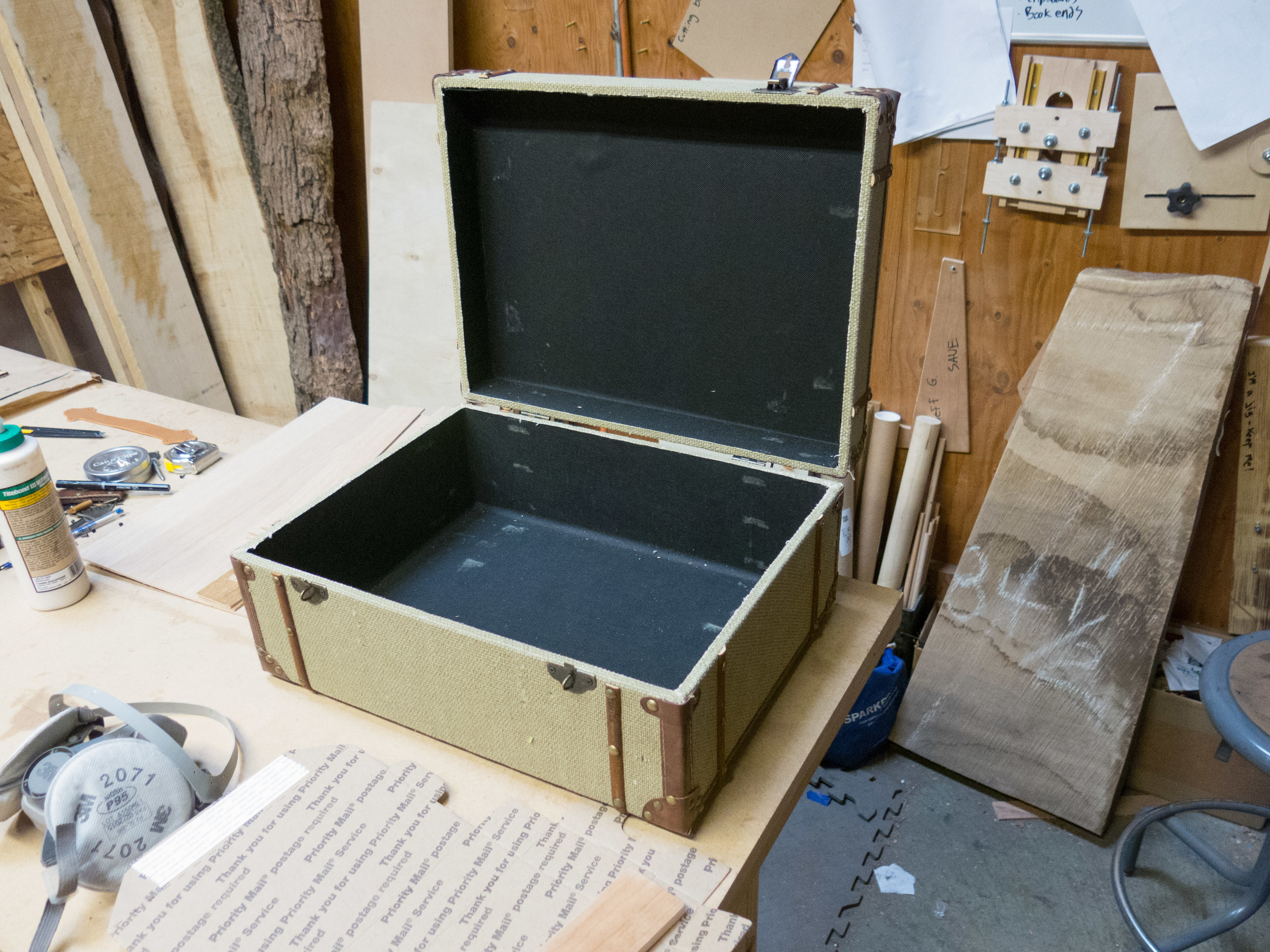 Starting point - suitcase straight out of the box