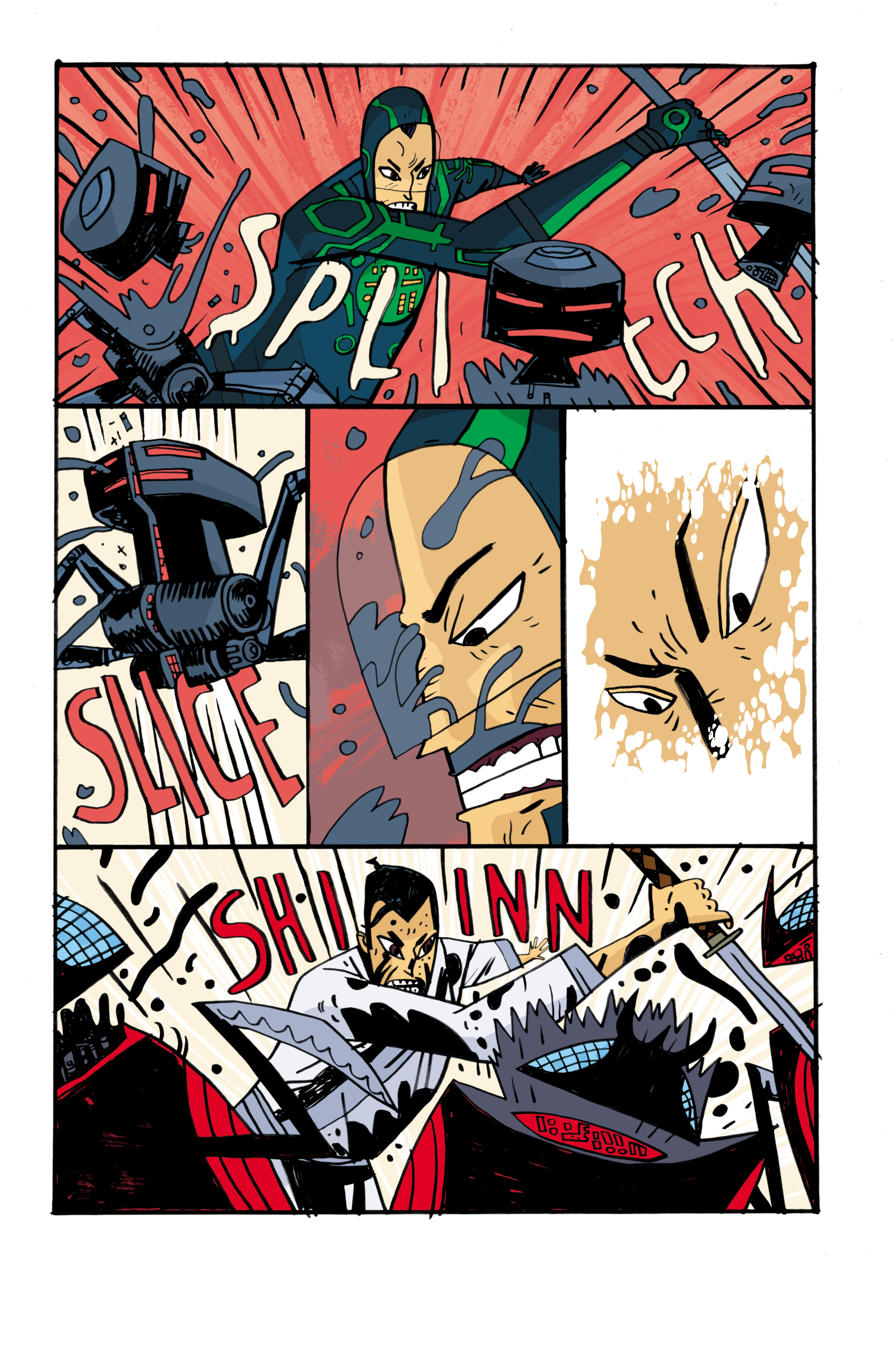 Colors for Samurai Jack: Quantum Jack #3 (IDW) – Art by Warwick Johnson Cadwell