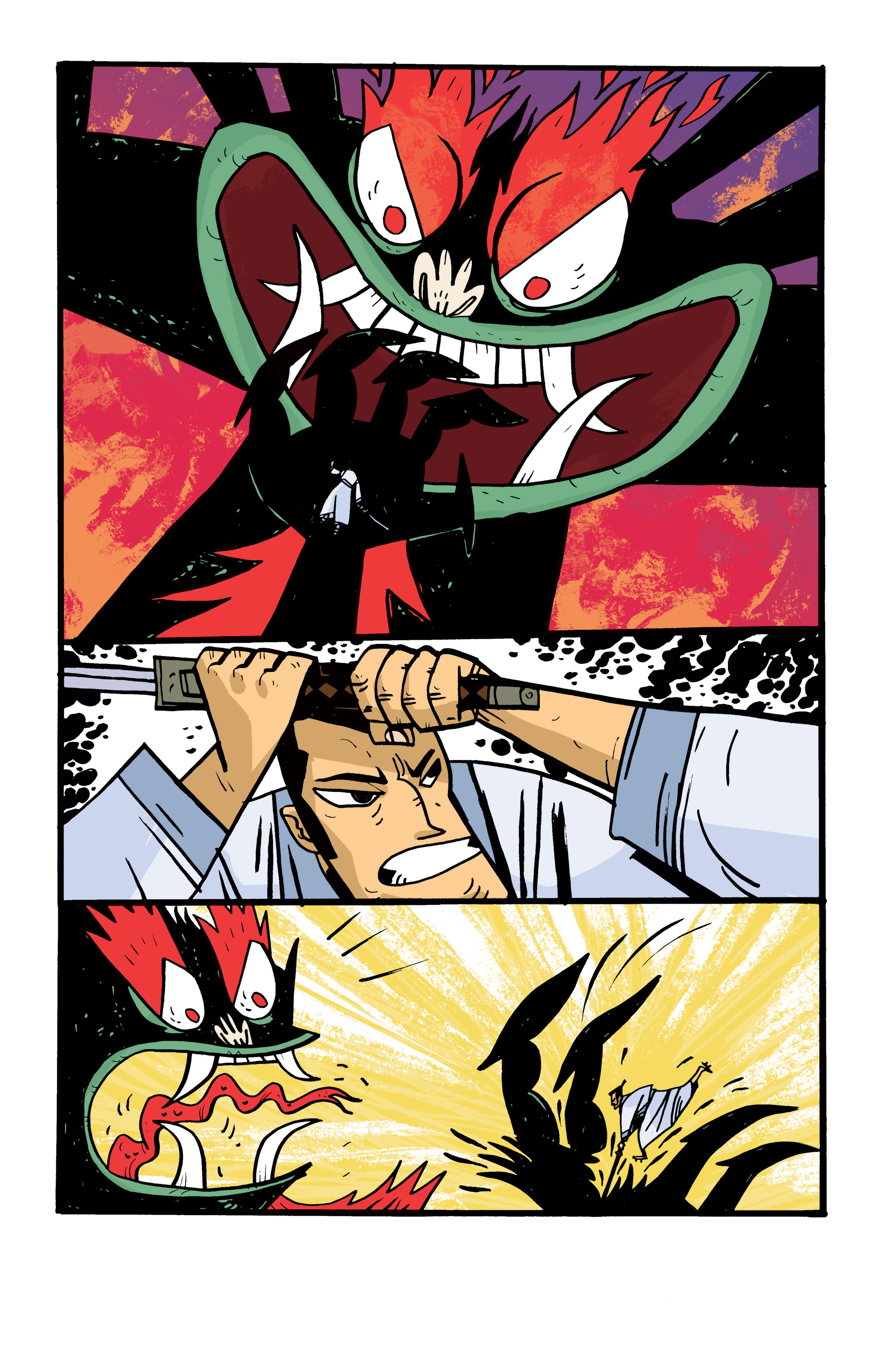 Colors for Samurai Jack: Quantum Jack #5 (IDW) – Art by Warwick Johnson Cadwell