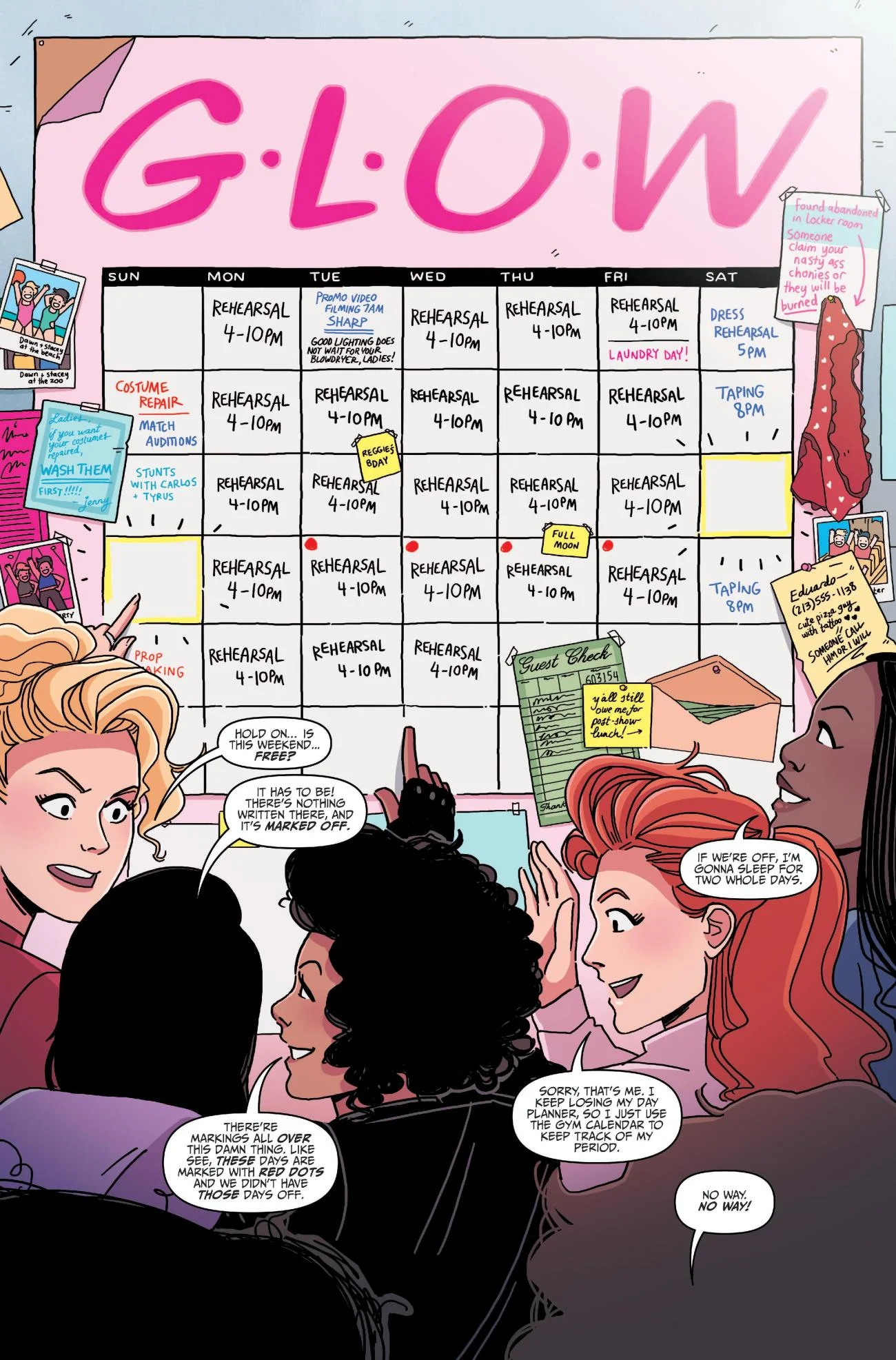 Page 02 - GLOW #1 - IDW Writer: Tini Howard, Art: Hannah Templer, Colors: Rebecca Nalty, Letters: Christa Miesner
