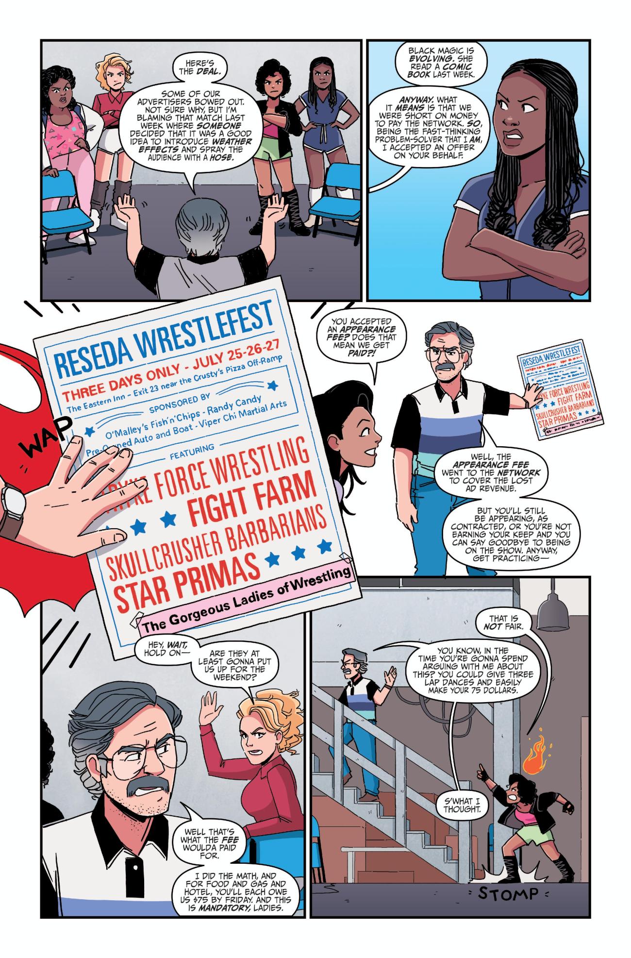 Page 05 - GLOW #1 - IDW Writer: Tini Howard, Art: Hannah Templer, Colors: Rebecca Nalty, Letters: Christa Miesner