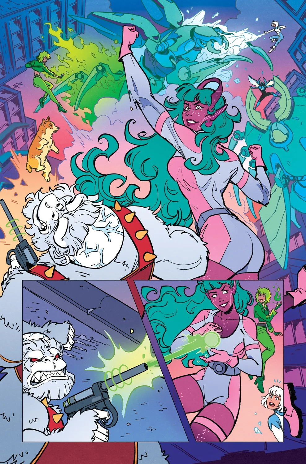  Interior Page -  I’ll Be Home for Hanukkah  - DC Comics  Writing by Jadzia Axelrod, Inks by Hannah Templer, Colors by Bex Glendining 