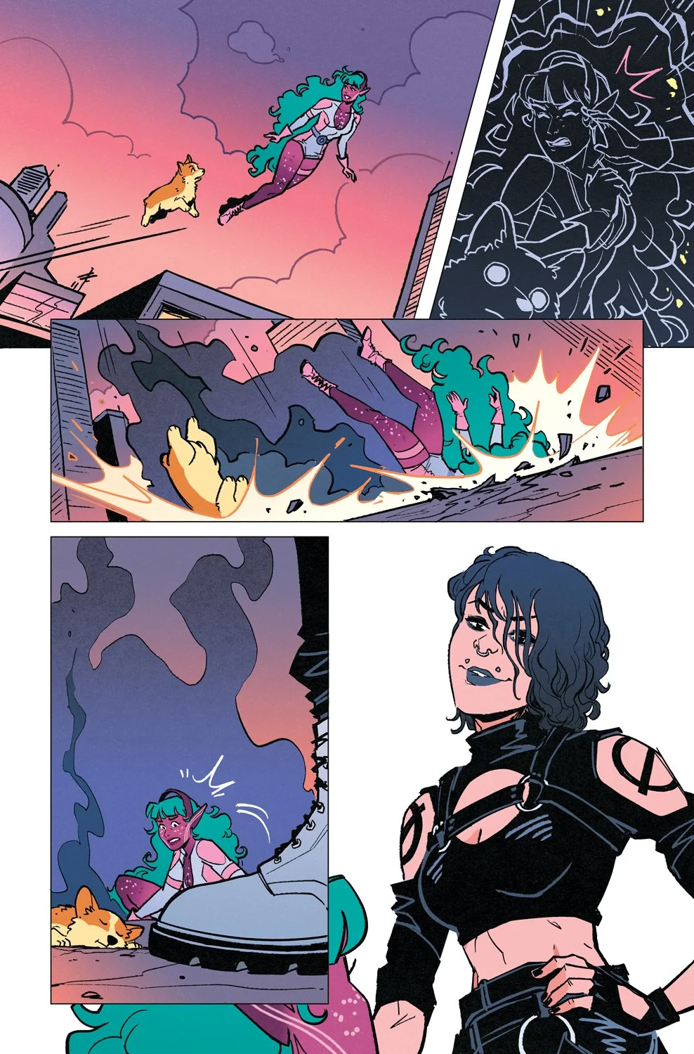  Interior Page -  I’ll Be Home for Hanukkah  - DC Comics  Writing by Jadzia Axelrod, Inks by Hannah Templer, Colors by Bex Glendining 