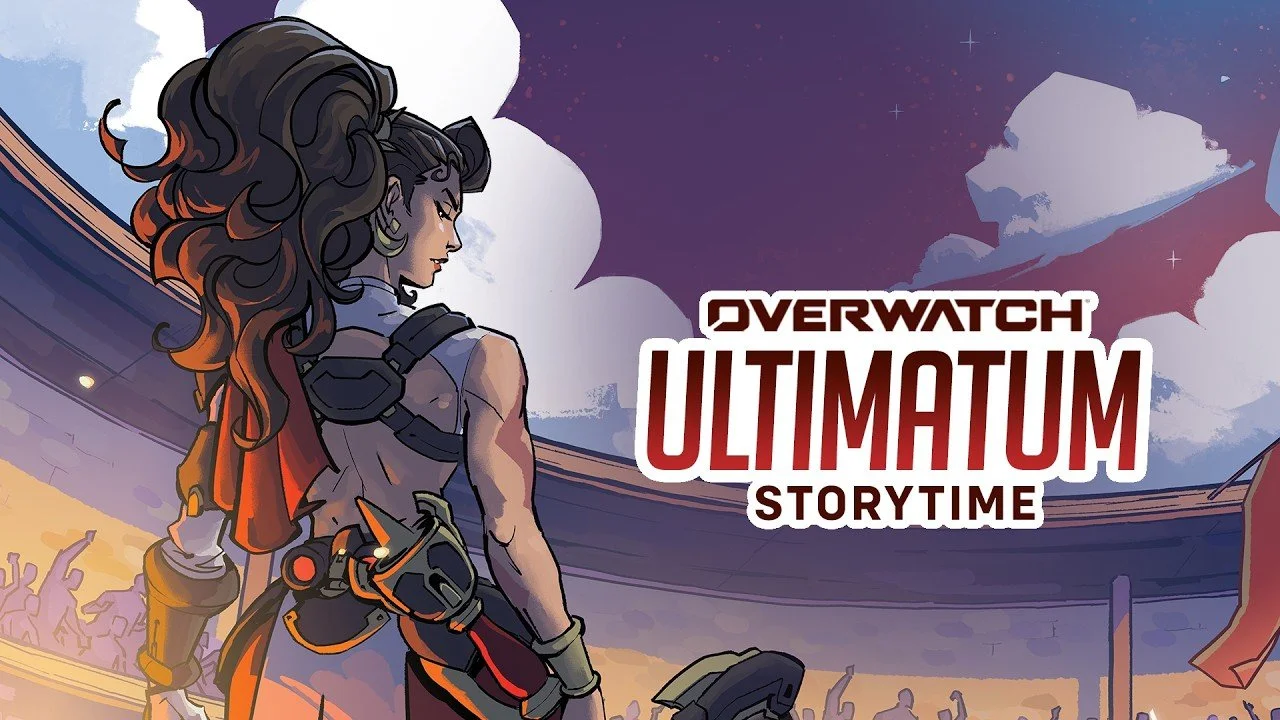  Key Art -  Ultimatum Story Time with Chiara Preziosi  (Blizzard) -  layered art for an  animated short  featuring Vendetta, Overwatch’s 45th hero 