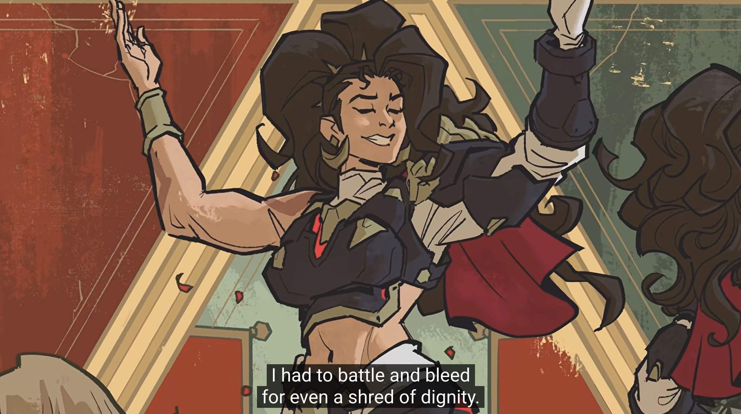  Screenshot -  Ultimatum Story Time with Chiara Preziosi  (Blizzard) -  layered art for an  animated short  featuring Vendetta, Overwatch’s 45th hero 