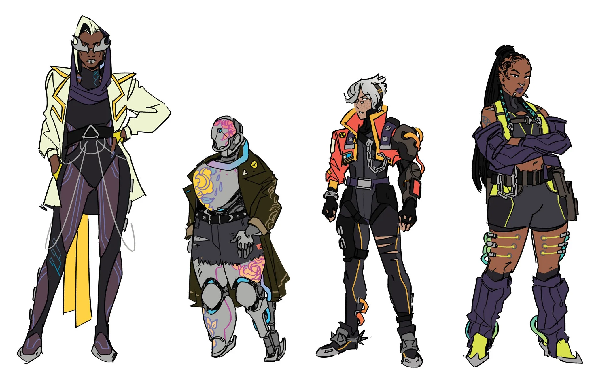  Phreaks Character Designs -  Tear It Down  (Blizzard) - character designs for a  short comic  introducing Hazard, Overwatch’s 42nd hero. Some of these characters also appear in the animated short  Hazardous Tactics  , as well as other Overwatch comi