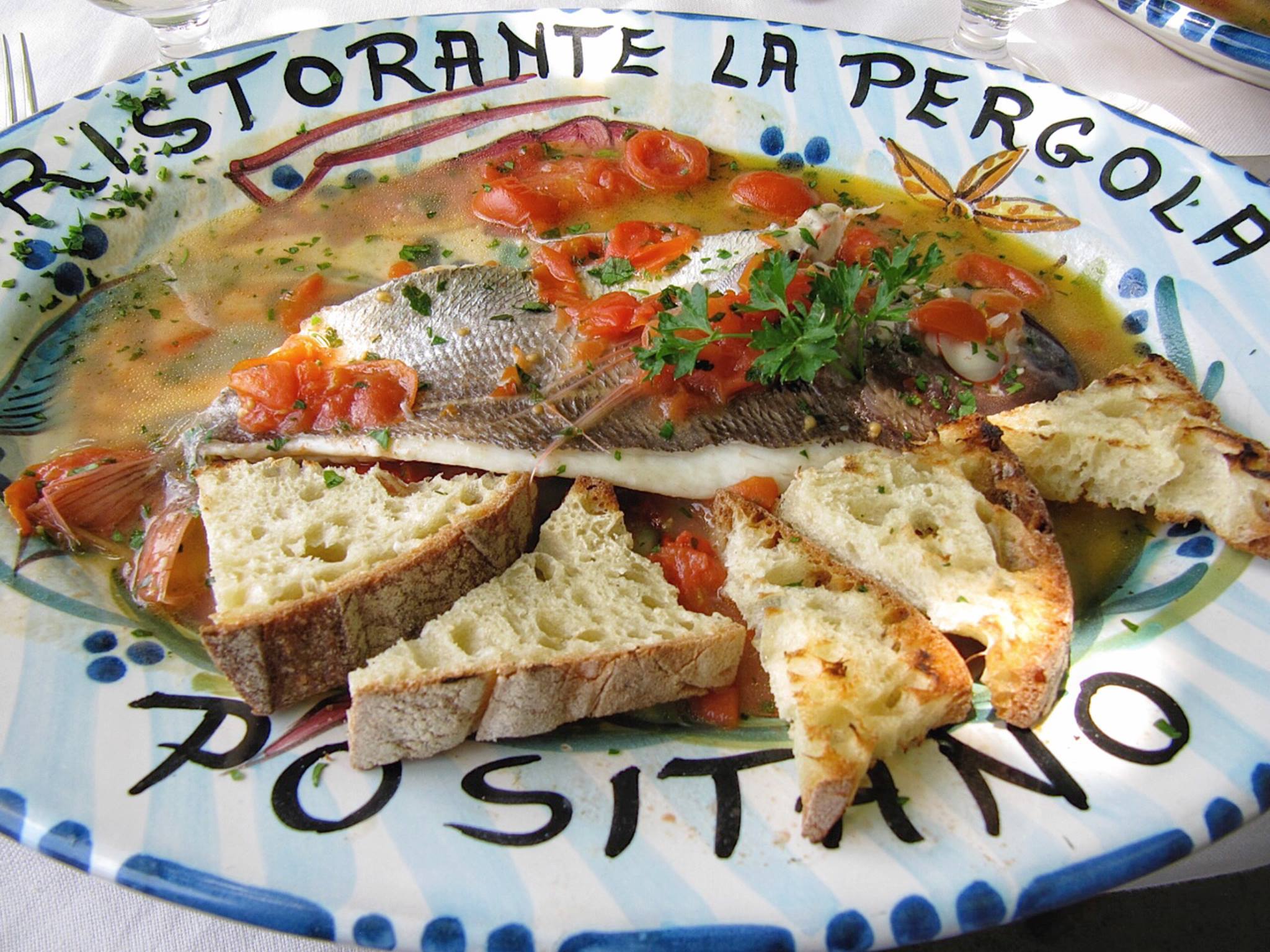 Acqua pazza style fish, Buca di Bacco, Positano