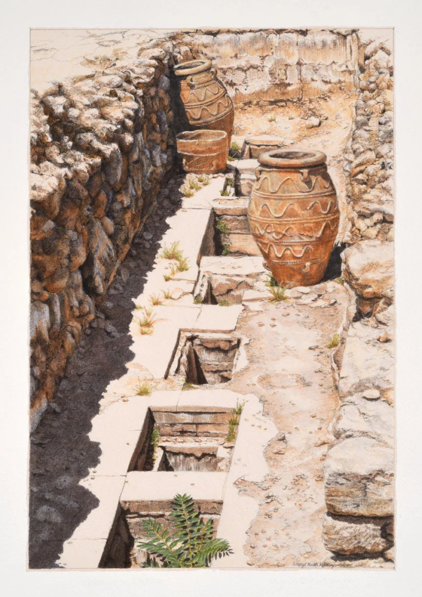 Strolling Through The Palace Of Knossos
