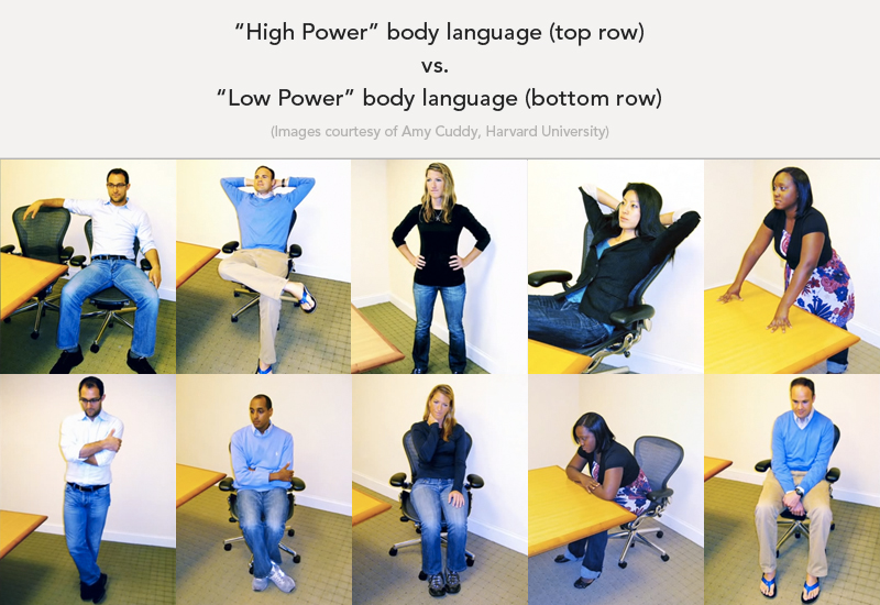 Images courtesy of Amy Cuddy, Harvard University. 