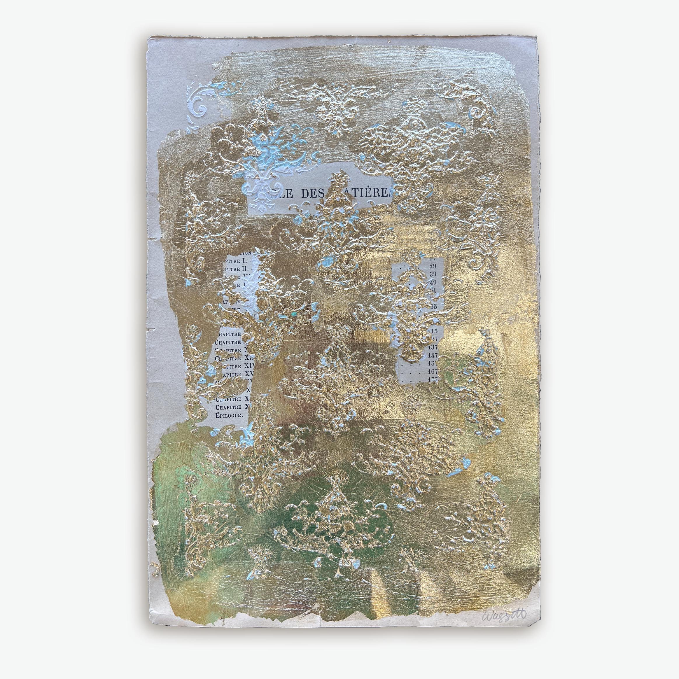 Light Study on Antique Book Page