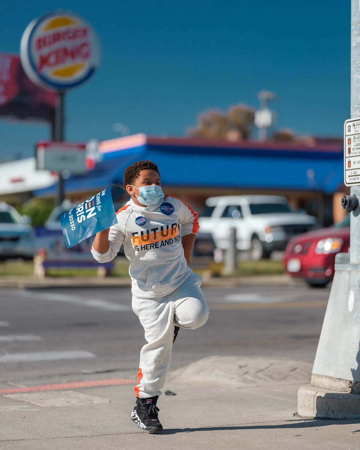  Naasir Spivey on election day, Omaha, NE, for Vanity Fair, 2020 