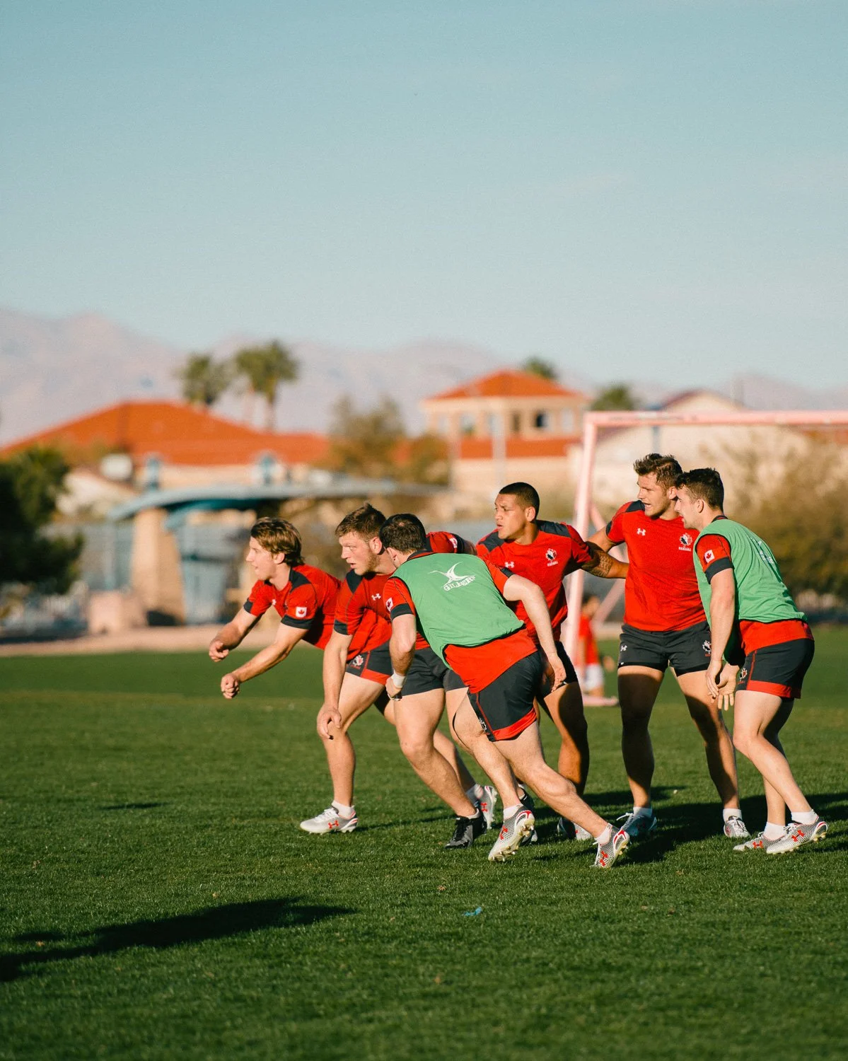  The Canadian Men's Rugby Sevens Team during practice in Las Vegas, NV, for Sportsnet Magazine, 2015 