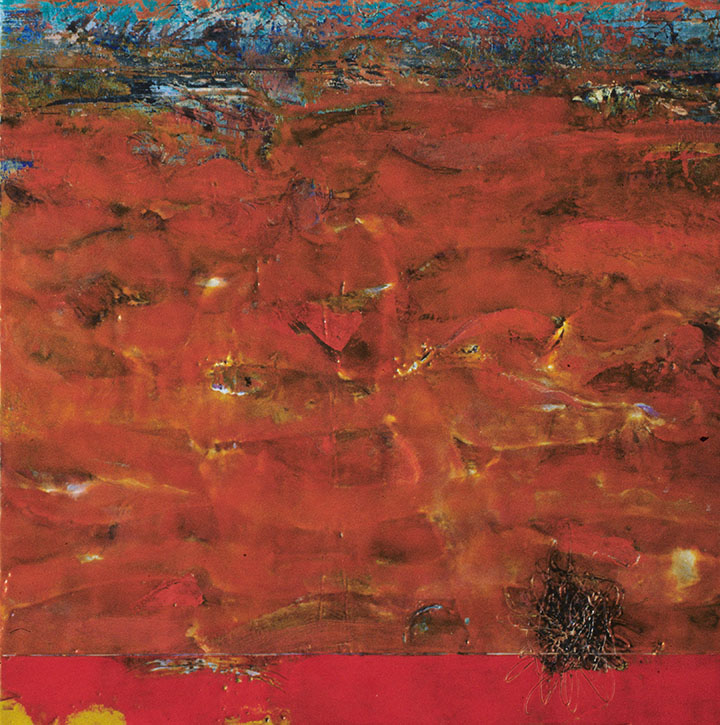 Red No. 5 , 24"x 24", encaustic, oil on wood, 2005