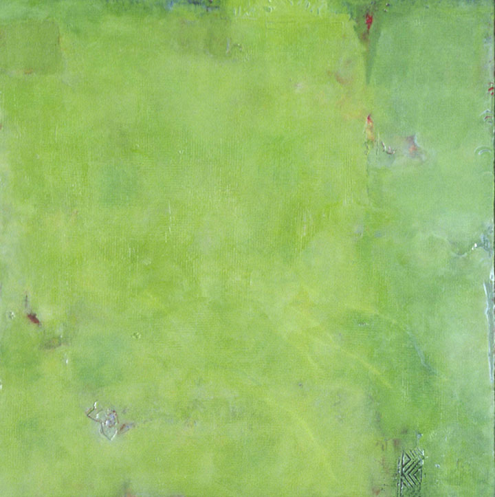 Verdant , 24"x 24", encaustic, oil on wood, 2003