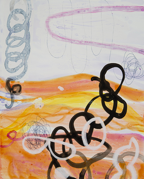 Fire Water, 10"x 8", ink, gouache, acrylic, graphite on clayboard, 2014