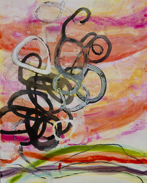 Inverness Ridge 8 PM , 10"x 8", ink, gouache, acrylic, graphite on clayboard, 2014